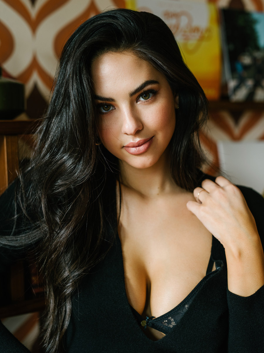 Christen Harper. of Wilhelmina LA and makeup & hair artist. 